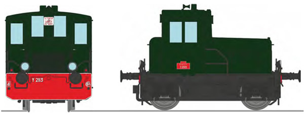 REE Modeles MB-144 - French Shunting Locomotive Class Y 2113 original green liveral condition, SNCF 306 green, red front
